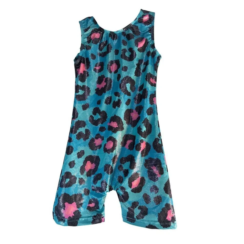 110 Girls Dance Leotard Green Multi Size 4
